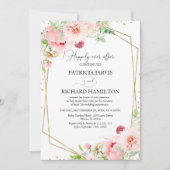 Happily Ever After Elegante Bloemrijke Huwelijksbe Kaart (Voorkant)