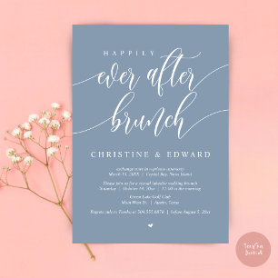 Happily Ever After Elopement Brunch, Stofblauw Kaart