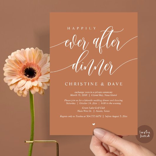Happily Ever After Elopement Dinner, Koperroest Kaart