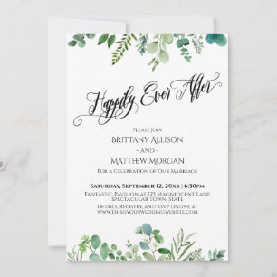 Happily Ever After Eucalyptus Groene Ontvangst Kaart