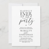 Happily Ever After Feest Bruiloft Elopement Diner Kaart (Voorkant)