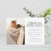 Happily Ever After Feest Bruiloftsreceptie Kaart (Staand voorkant)
