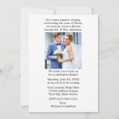 Happily Ever After Feest Calligrafie Hart 2 Foto Aankondiging (Achterkant)