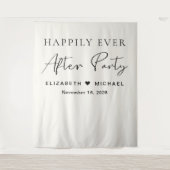 Happily Ever After Feest Crème Trouwreceptie Wandkleed (Voorkant)