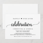 Happily Ever After Feest, Elopement, Rustic Kaart (Voorkant / Achterkant)