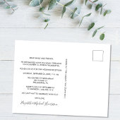 Happily Ever After Feest Foto Blush Bruiloft Aankondigingskaart