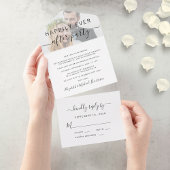 Happily Ever After Feest Foto Bruiloftsreceptie All In One Uitnodiging
