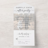 Happily Ever After Feest Foto Bruiloftsreceptie All In One Uitnodiging (Binnen)