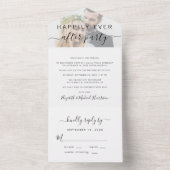 Happily Ever After Feest Foto Bruiloftsreceptie All In One Uitnodiging (Binnen)