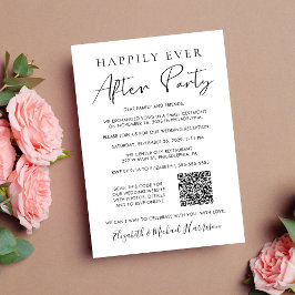 Happily Ever After Feest Foto QR Code Trouwen Aankondiging