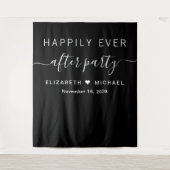 Happily Ever After Feest Fotohokje Zwart Wandkleed (Voorkant)