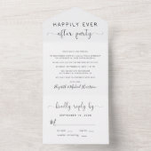 Happily Ever After Feest Huwelijk All In One Uitnodiging (Binnen)