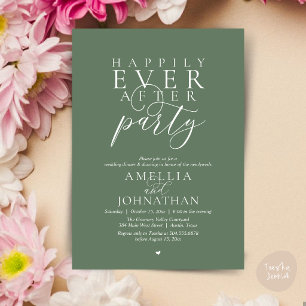 Happily Ever After Feest Huwelijksvlucht Diner Kaart