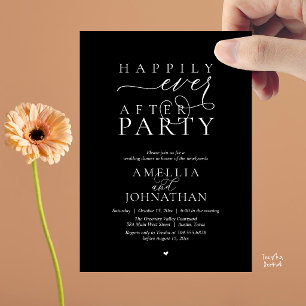 Happily Ever After Feest Huwelijksvlucht Diner Kaart
