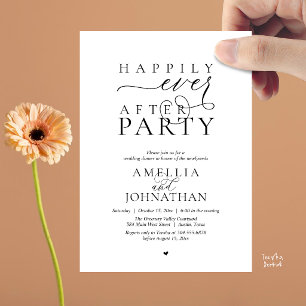 Happily Ever After Feest Huwelijksvlucht Diner Kaart