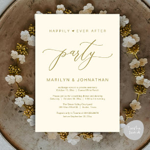 Happily Ever After Feest Huwelijksvlucht Diner Kaart