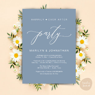 Happily Ever After Feest Huwelijksvlucht Diner Kaart