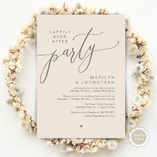 Happily Ever After Feest Huwelijksvlucht Diner Kaart