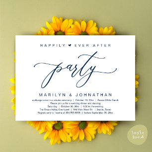Happily Ever After Feest Huwelijksvlucht Diner Kaart