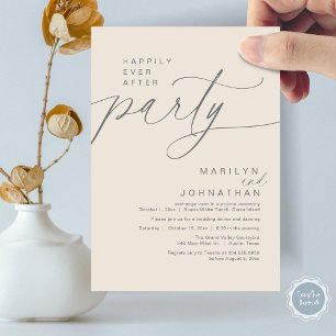 Happily Ever After Feest Huwelijksvlucht Diner Kaart