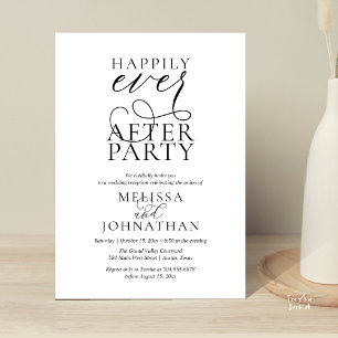 Happily Ever After Feest, Klasse Huwelijksreceptie Kaart