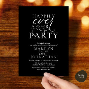 Happily Ever After Feest, Klasse Trouwdiner Kaart
