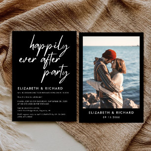 Happily Ever After Feest Minimaal Huwelijksfeest Kaart