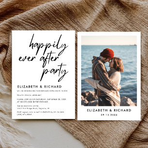 Happily Ever After Feest Minimaal Huwelijksfeest Kaart