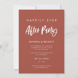 Happily Ever After Feest Modern Gebakken Baksteen Kaart