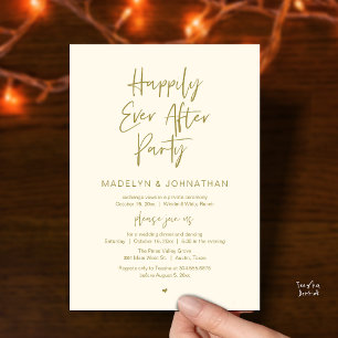 Happily Ever After Feest, Modern Huwelijksdiner Kaart
