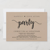 Happily Ever After-feest, Modern Kraft, Elopement Kaart (Voorkant)