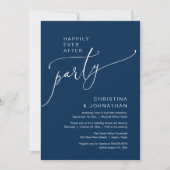 Happily Ever After Feest, Modern Ontvangst Diner Kaart (Voorkant)