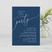 Happily Ever After Feest, Modern Ontvangst Diner Kaart (Staand voorkant)