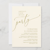 Happily Ever After Feest, Modern Ontvangstdiner Kaart (Voorkant)