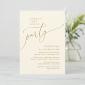 Happily Ever After Feest, Modern Ontvangstdiner Kaart (Staand voorkant)