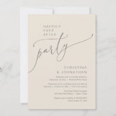 Happily Ever After Feest, Modern Receptie Diner Kaart (Voorkant)