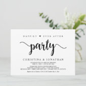 Happily Ever After-feest, Modern Rustic, Elopement Kaart (Staand voorkant)