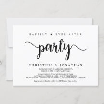 Happily Ever After-feest, Modern Rustic, Elopement
