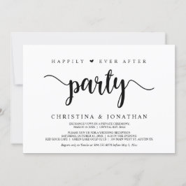 Happily Ever After-feest, Modern Rustic, Elopement Kaart