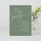 "Happily Ever After Feest" Modern Trouwdiner Kaart (Staand voorkant)