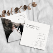 Happily Ever After Feest Moderne Elopement Trouwda Kaart