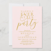 Happily Ever After Feest, Moderne Klasse Trouwfees Kaart (Voorkant)