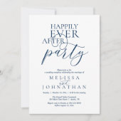 Happily Ever After Feest, Moderne Klasse Trouwfees Kaart (Voorkant)
