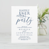 Happily Ever After Feest, Moderne Klasse Trouwfees Kaart (Staand voorkant)