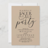 Happily Ever After Feest, Moderne Klasse Trouwfees Kaart (Voorkant)