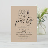 Happily Ever After Feest, Moderne Klasse Trouwfees Kaart (Staand voorkant)