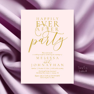 Happily Ever After Feest, Moderne Klasse Trouwfees Kaart