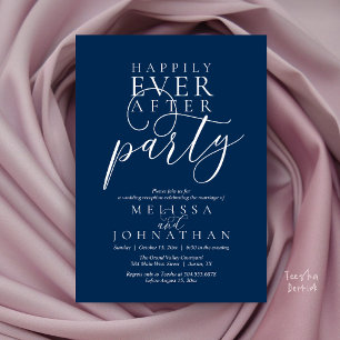 Happily Ever After Feest, Moderne Klasse Trouwfees Kaart