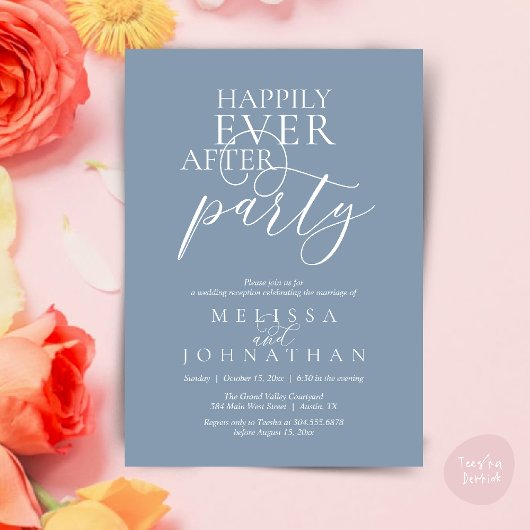 Happily Ever After Feest, Moderne Klasse Trouwfees Kaart