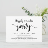 Happily Ever After-feest, Moderne Rustieke Elopeme Kaart (Staand voorkant)